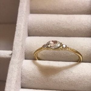 Trifecta Gold and CZ Ring
